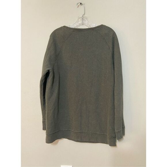 Nike Vintage 90s Women's M Medium Wide Crewneck Off the Shoulder Green Sweatshir - Picture 6 of 6